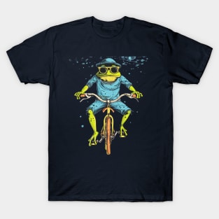 Funny Frog On A Bike T-Shirt